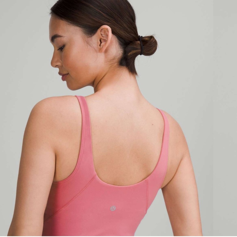 Lululemon Align Tank Top Pink Blossom Crop Top Sports Bra Size 8 Nulu W1CW8S - Picture 5 of 14